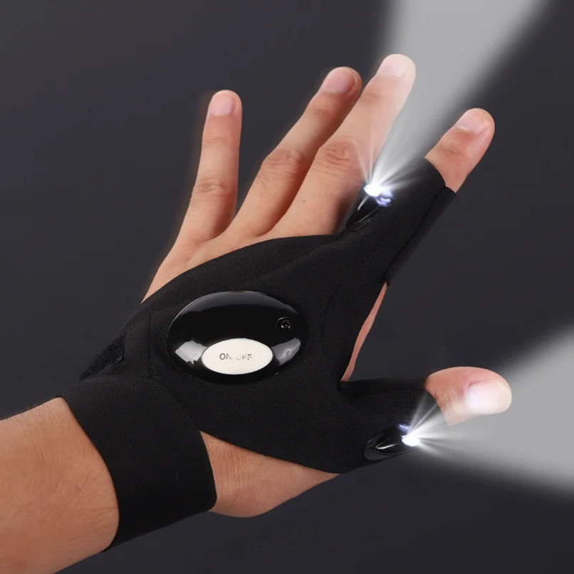 LED Half Finger Glove for Men  – обзор и цена Fishing Gloves