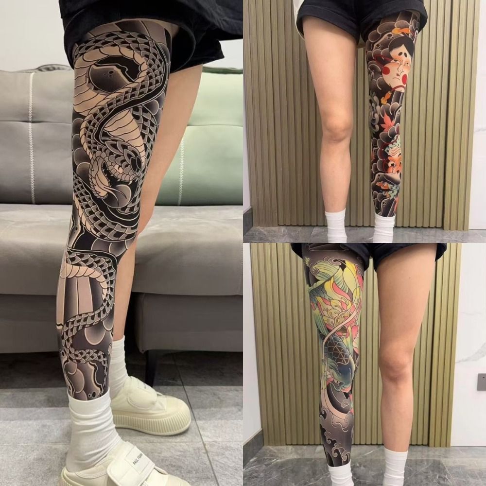 Full Leg Fake Tattoo Socks Pri – обзор и цена Fishing Socks