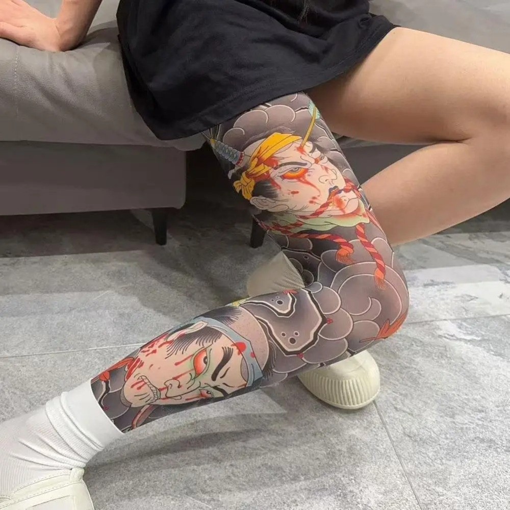 Full Leg Fake Tattoo Socks Pri – обзор и цена Fishing Socks