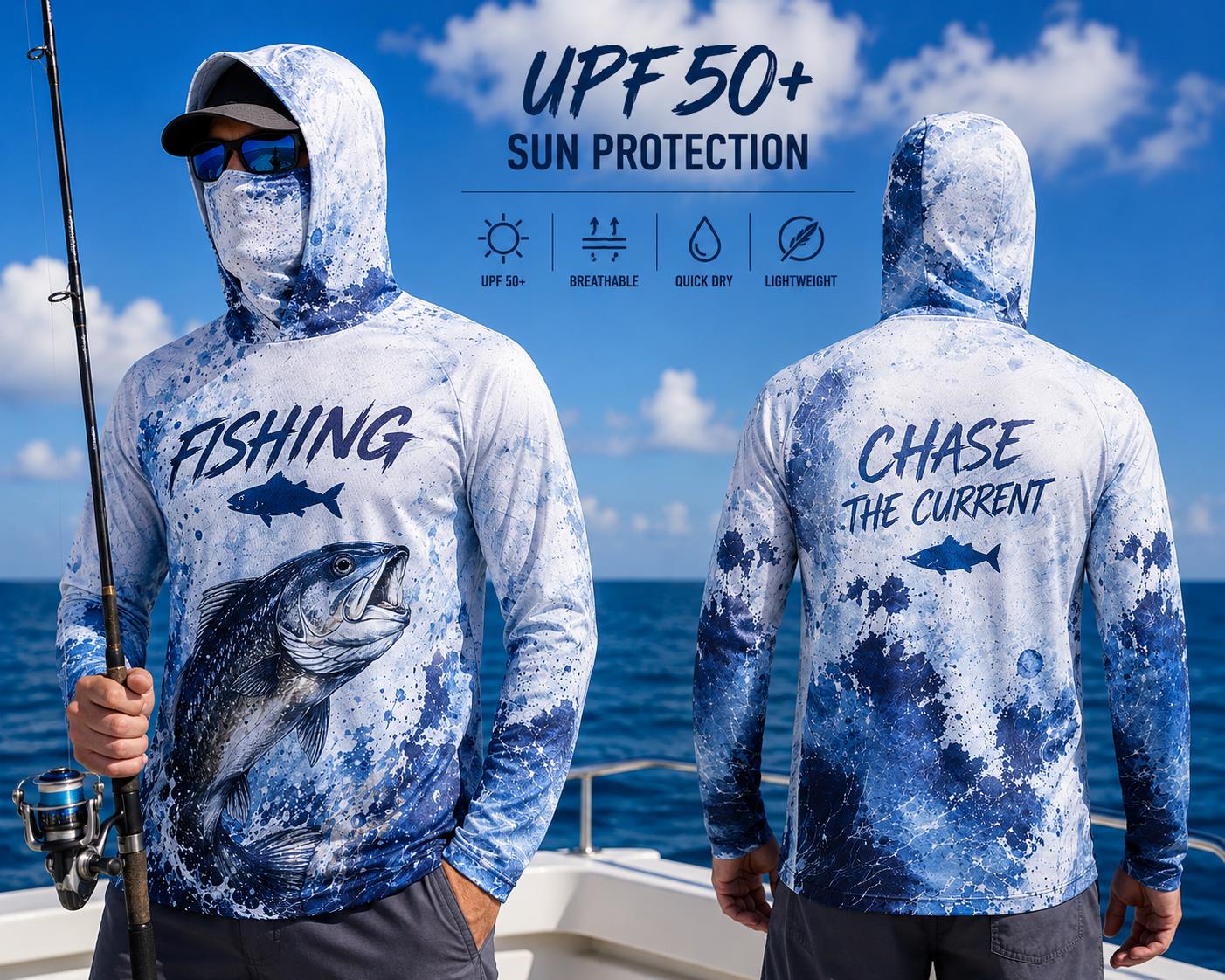 Fishing Hoodie Shirt Men Long  – обзор и цена Fishing Mask Sun Protection