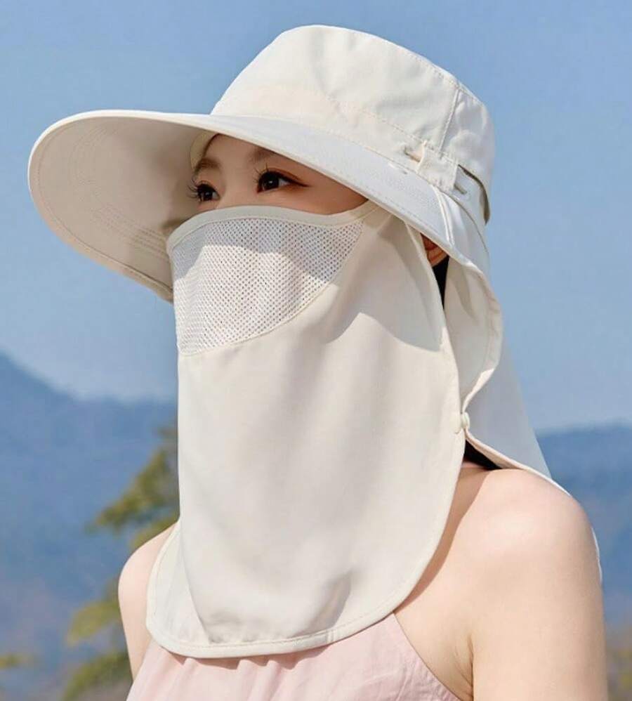 Women Wide Brim Sun Hat With F – обзор и цена Fishing Mask Sun Protection
