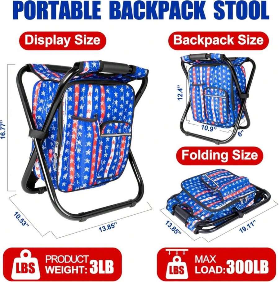 Portable Backpack Stool Foldin – обзор и цена Fishing Backpack