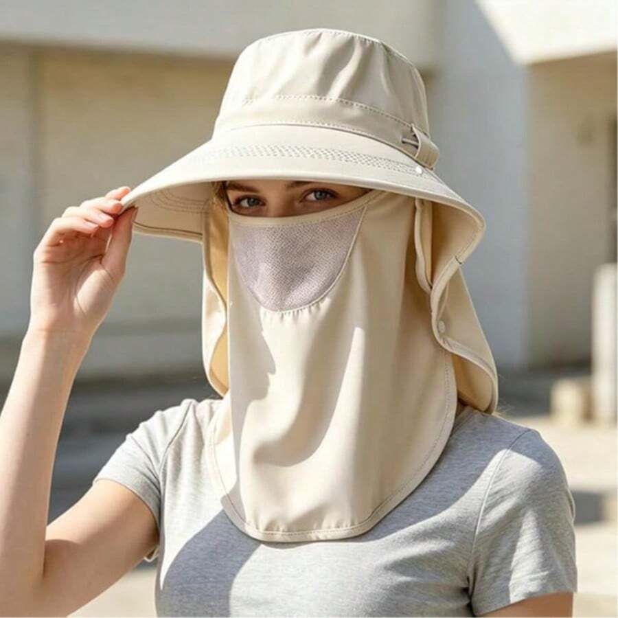 Women Wide Brim Sun Hat With F – обзор и цена Fishing Mask Sun Protection