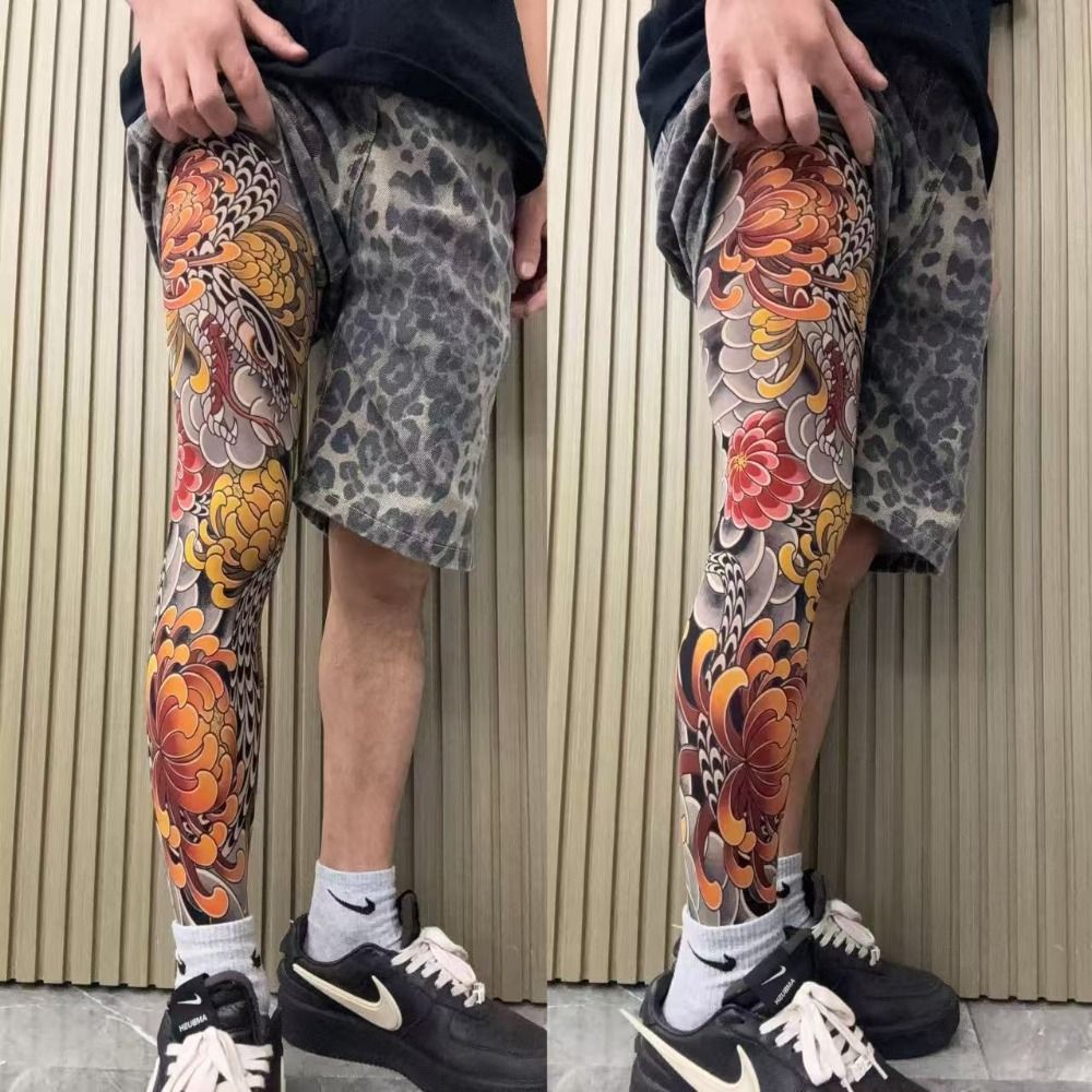 Full Leg Fake Tattoo Socks Pri – обзор и цена Fishing Socks