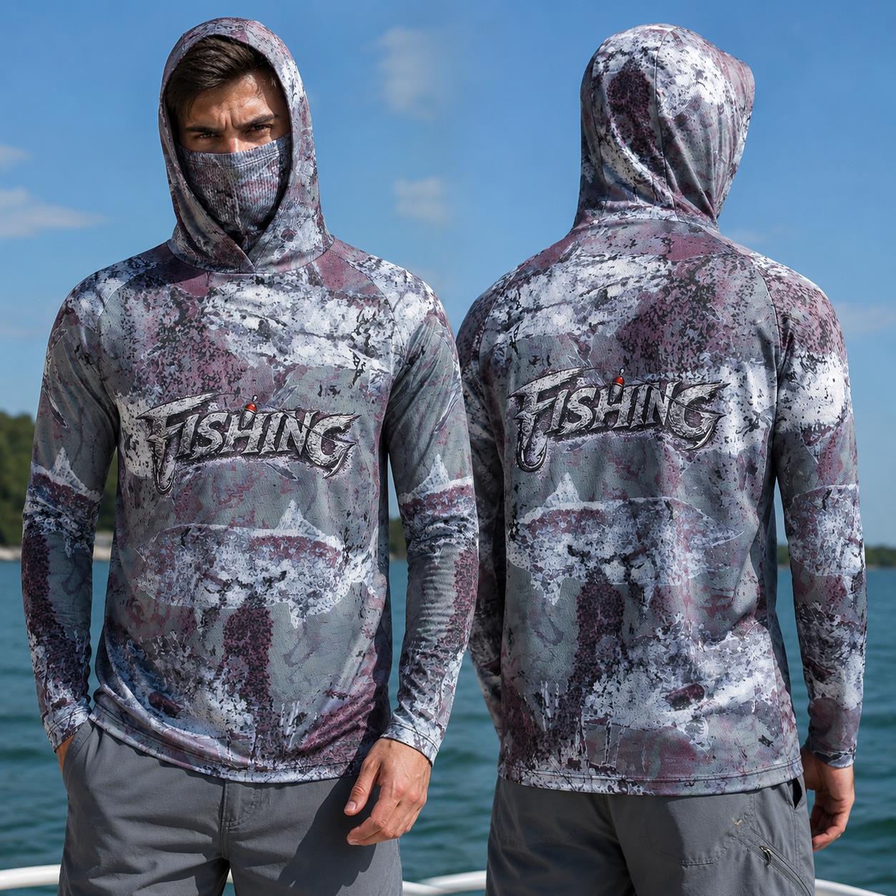 Fishing Shirt Hooded Men Fishi – обзор и цена Fishing Mask Sun Protection