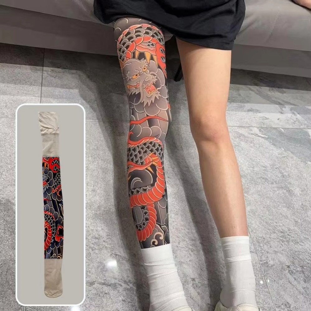 New Full Leg Fake Tattoo Socks – обзор и цена Fishing Socks