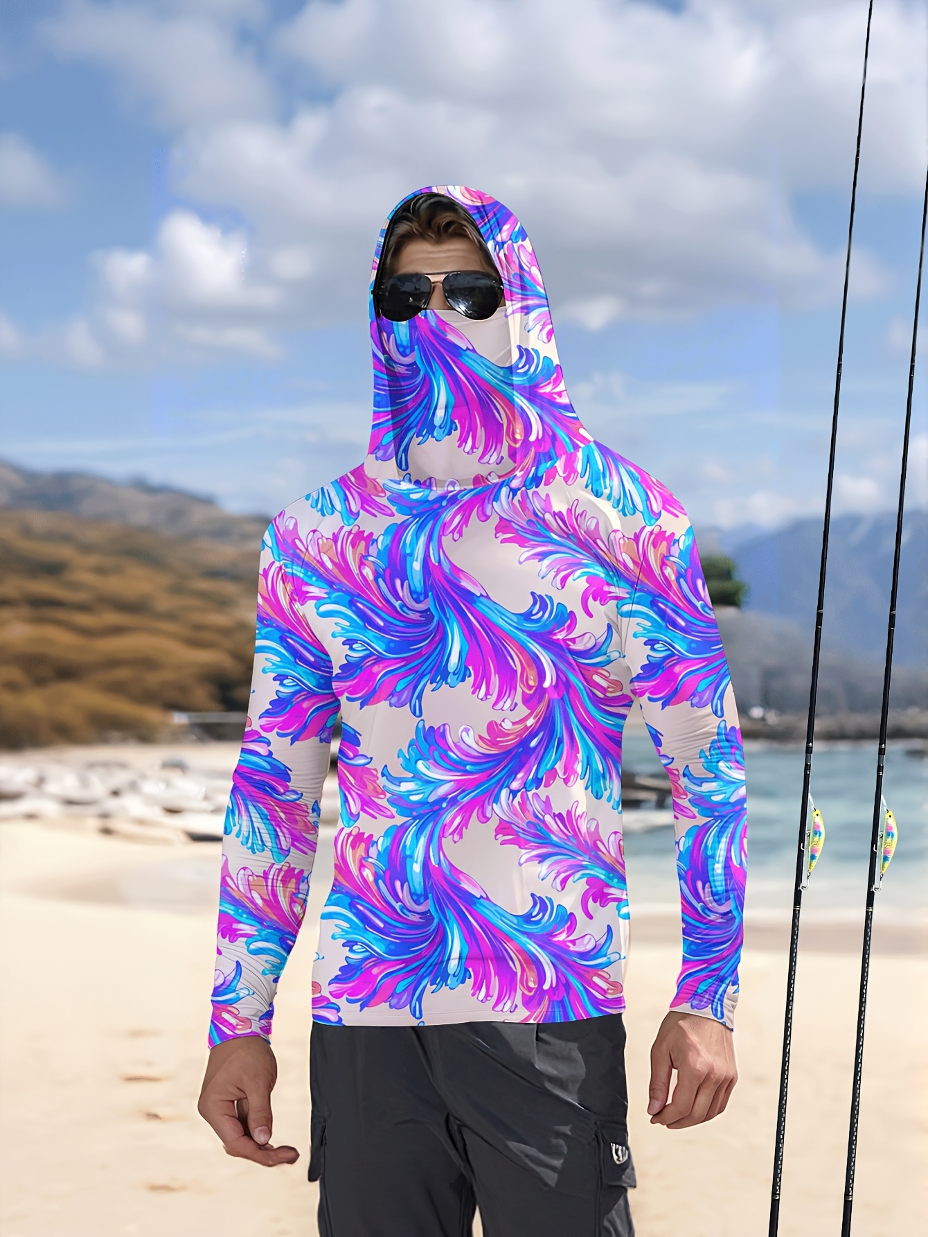 Men Hood Fishing Shirt long sl – обзор и цена Fishing Shirt Uv Protection