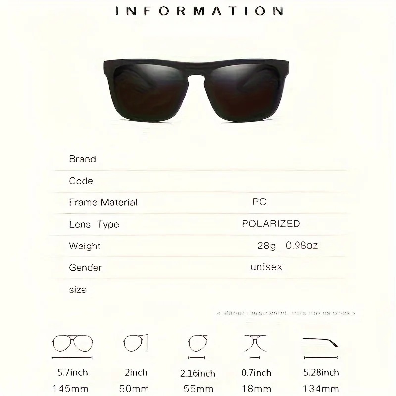 1/2pcs Square Sport Sunglasses – обзор и цена Fishing Sunglasses Polarized