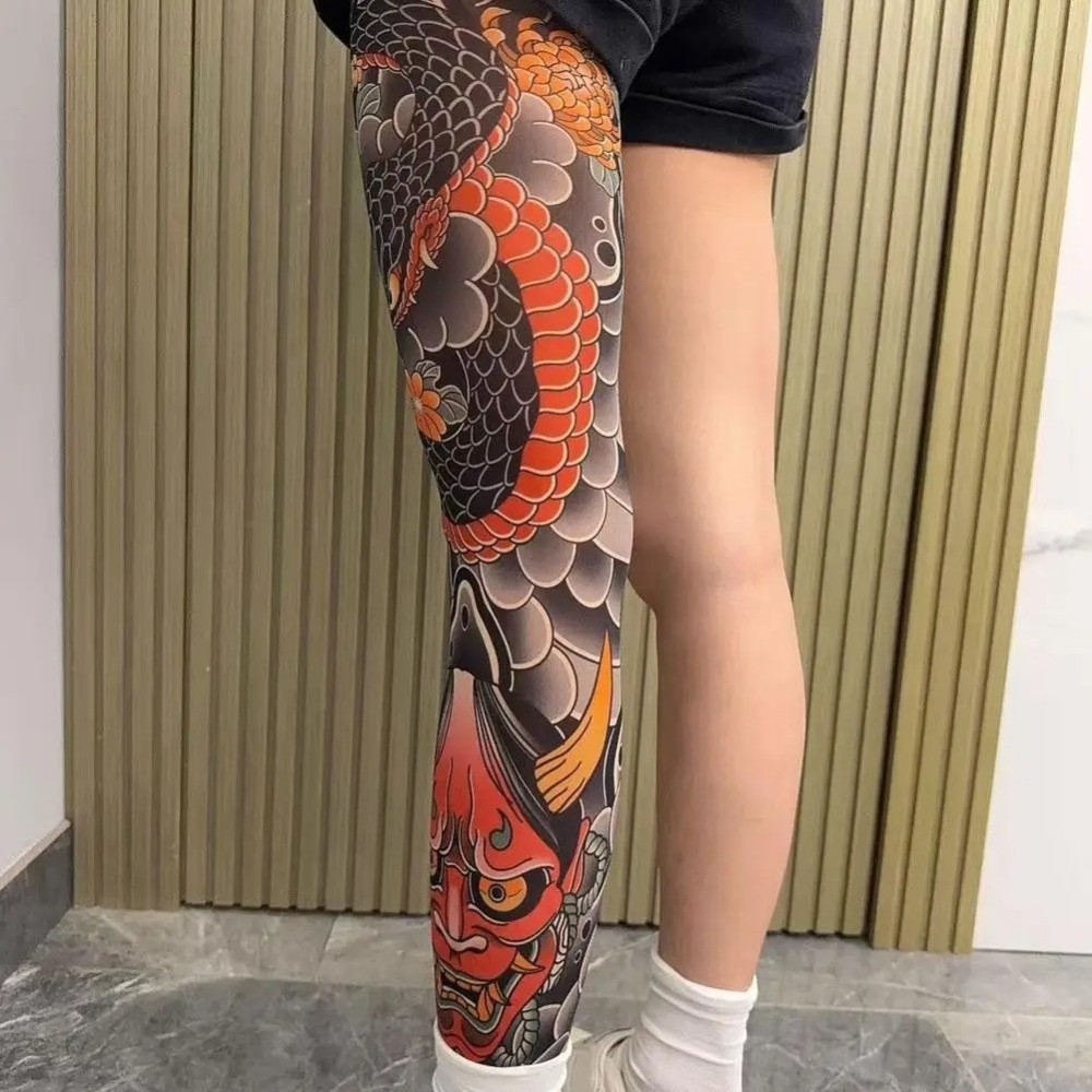New Full Leg Fake Tattoo Socks – обзор и цена Fishing Socks
