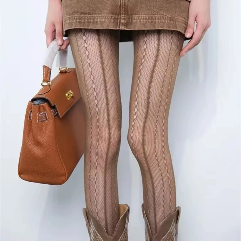 Retro Brown Lace Hollow Mesh F – обзор и цена Fishing Socks